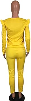 yellow sweatsuit set womens