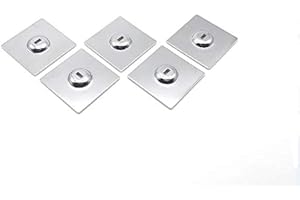 LORADAR Anchor Plate Adhesive Security Plate with Slot for Cables to Lock Down Laptops, Tablets, Monitors,iPhone Smart Phone, MacBook Pad Ipad, Tablet, Other Electronic Products (Chrome 5Pack)
