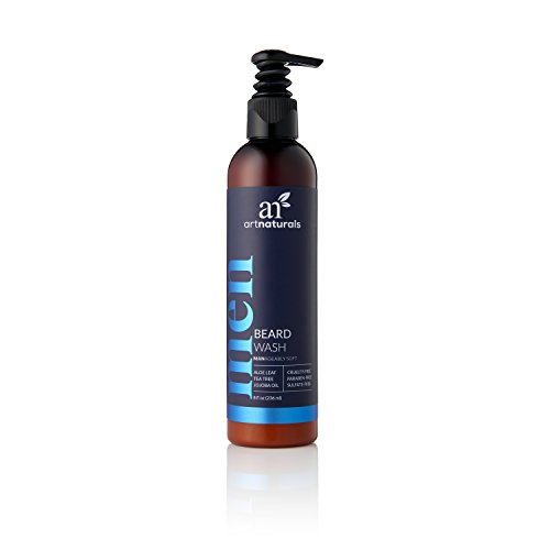 ArtNaturals Natural Beard Shampoo Wash - (8 Fl Oz / 236ml) - Infused with Aloe Vera, Tea Tree and Jojoba Oil - Sulfate Free