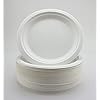 Good Life Bagasse Paper Plates - Extra Strength White Disposable Plates - 50 Pack 9" Party Plates - Biodegradable and Compostable in Home Compost - The Ideal Disposable Tableware