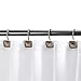 Amazon Basics Shower Curtain Hooks - Lined Square Hooks, Oil-Rubbed Bronze