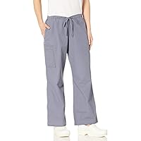 Dickies Women's Plus Petite EDS Signature Stretch Straight Leg Drawstring Pant, Pewter, XX-Large