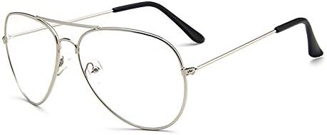 Glasses and accessories that many people like Unisex Retro Pilot Aviator Eyeglasses Fashion Glasses Plain Reading Glasses Clear Lens Spectacle Metal Frame Eyewear for Women and Men Adults kids