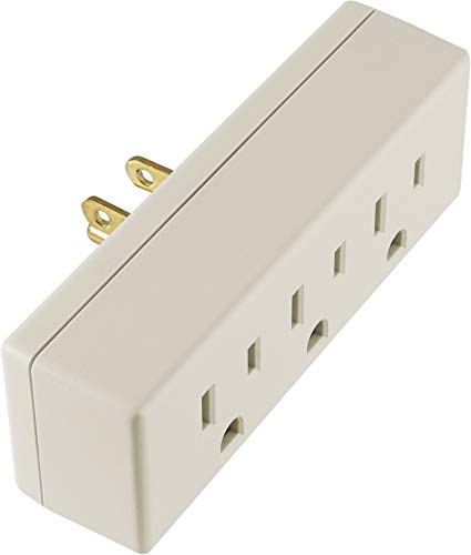 GE 3-Outlet Extender Wall Tap, Grounded Adapter Plug, Indoor Rated, 3-Prong, Perfect for Travel, UL Listed, Light Almond… - Image 3