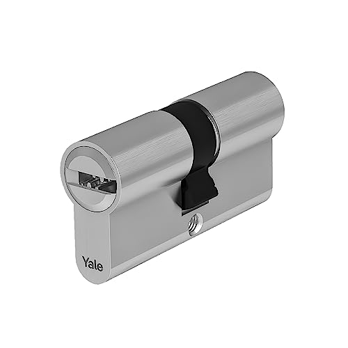 Yale YC201KD324505N1 YC201 Cylinder for Lock, 32 mm-45 mm-Nickel Plated, Doppio cilindro