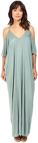 Culture Phit Women's Khayla Cold Shoulder Maxi Dress Mossy Green Dress SM