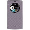 LG Electronics OEM Quick Circle Snap-On Folio Case Cover for LG G4 - In Retail Package, Violet Purple Black