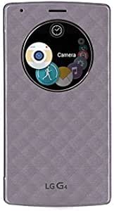 LG Electronics OEM Quick Circle Snap-On Folio Case Cover for LG G4 - In Retail Package, Violet Purple Black