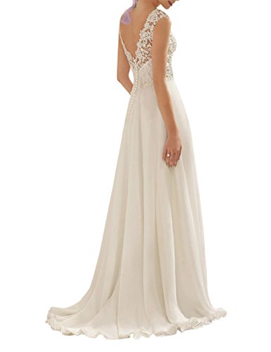 AbaoWedding-Womens-Double-V-neck-Sleeveless-Lace-Wedding-Dress-Evening-Dress