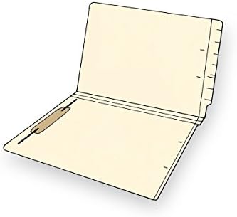 United Ad Label End Tab File Folders with Fasteners, 9-1/2" x 12-1/4" - 50 Folders/Box