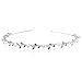 Tinksky Wedding Bridal Headband Leaf Pearl Crystal Diamond Anniversary Tiara Graduation