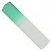 Genuine Czech Teal Green Crystal Glass 6 1/4 inch Spa Bar Slab Foot File