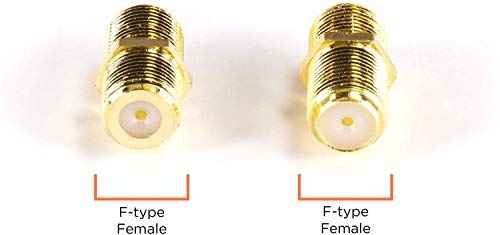 THE CIMPLE CO - Gold Cable Extension Coupler | 4 Pack | Connects Two Coaxial Video Cables, for Coax F81 (Female to Female) 3GHz Satellite, Cable TV, and Cable Internet Rated - Thumbnail 2