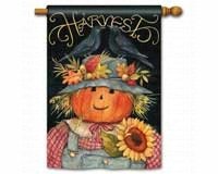 Harvest Scarecrow Fall House Flag