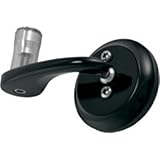 ALLOY ART BLACK ANODIZED RIGHT-SIDE BAR-END SHOOTER MIRROR FOR 7/8 TO 1 HARLEY BARS (0640-0432)