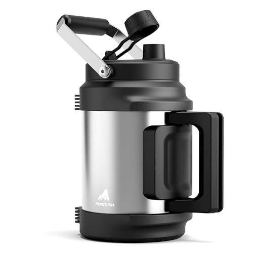 POWCAN 64oz Stainless Steel Water Bottle Half Gallon Jug
