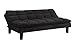 DHP Allegra Pillow-Top Cushion Futon Couch with Upholstered Microfiber - Black
