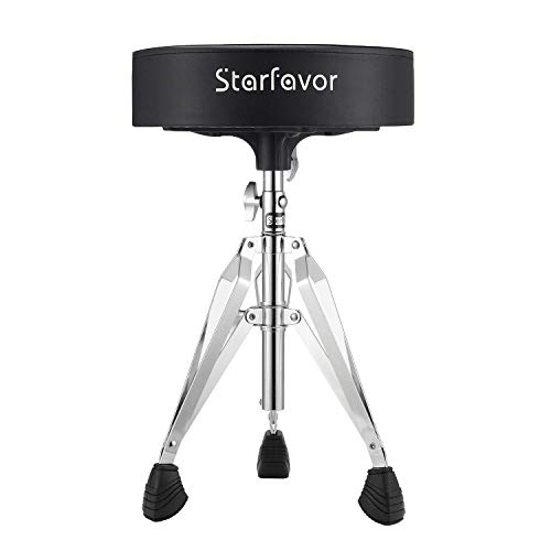 Starfavor Drum Throne Padded Drum Seat Drumming Stools Height