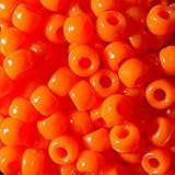 JOLLY STORE Crafts Orange Pony Beads 9x6mm 500pc