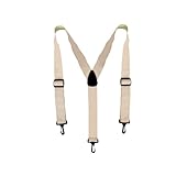 No Buzz Undergarment Travel Suspenders, Clips Hook to Belt Loops, 48 or 54 In.