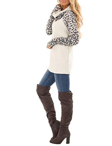 Blivener-Womens-Casual-Sweatshirts-Long-Sleeve-Leopard-Print-Tops-Cowl-Neck-Raglan-Shirts