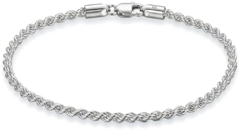 Amazon.com: NABTYJC Sterling Silver Link Chain bracelet for Men