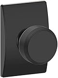 SCHLAGEResidential F10BWE622CEN Bowery Knob with Century Rose Passage Lock with 16080 Latch and 10027 Strike Matte Black Finish