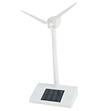 Pevor Solar Wind Mill Solar Powered Windmill Toy - Solar Energy Children Science Teaching Tool, Home Decor Garden Desk Ornament for Education or Fun
