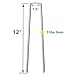 AAGUT 100 Pack 12 Inch Garden Stakes Heavy Duty 11 Gauge Galvanized Steel Landscape Staples Fence Ground Stake Sod Pins Yard Stakes Tent Anchors for Dog Fencing, Chicken Wire