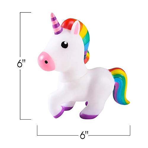 ArtCreativity Squeaking Unicorn Bath Tub Toys, Set of 2, 6 Inch Water