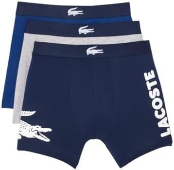 Amazon.com: Lacoste Men's Cotton Stretch Mini Croc Print Trunks, 3