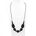 beba by Amy Baby Silicone Teething Necklace for Mom with BPA-free Beads - Mae (Jet Black)