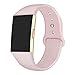 GHIJKL Sports Band Compatible Fitbit Charge 2, Soft Silicone Replacement Wristband for Fitbit Charge 2,Women Men, Small, Light Sand Pink with Rose Gold Button