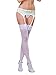 Dreamgirl Women's Lace Top Sheer Thigh-High Stockings