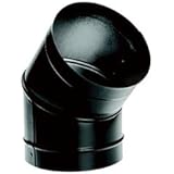 DuraBlack Single-Wall 45deg Elbow, Model# 1645