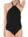 Upopby Women's Sexy High Neck One Piece Swimsuits Halter Flounce Backless Bathing Suits Plus Size Swimwear Monokini