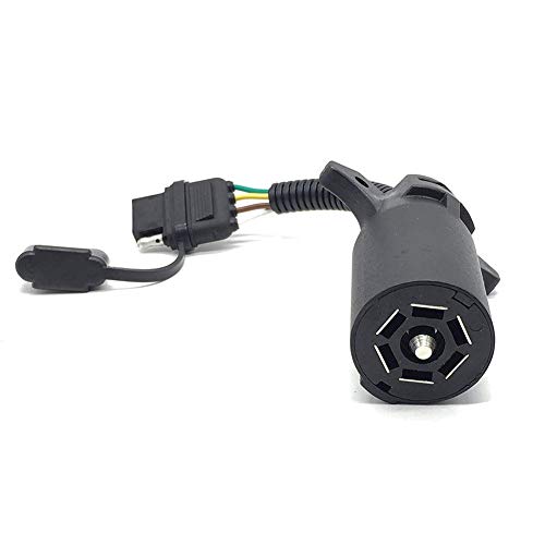 Buy 7 to 4 Pin Trailer Plug Adapter,7 Way Blade Round Socket