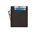 Andar Leather Slim Wallet with ID Window, Minimalist Front Pocket RFID Blocking Card Holder Made of Full Grain Leather - The Freeman (Dark Brown)