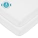 American Baby Company 100% Natural Cotton Value Jersey Knit Fitted Portable/Mini-Crib Sheet, White, Soft Breathable, for Boys and Girls, Pack of 2