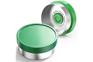 Biocomma 100pcs 20mm Aluminum Plastic Cap Aluminum Plastic Cover (Green)