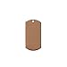 RMP Stamping Blanks, 1 Inch x 2 Inch Dog Tag with One Hole, 16 oz. Copper 0.021 Inch (24 Ga.) - 10 Pack