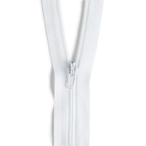White 3 Nylon Coil Zippers with 80 Replacement Sliders for Sewing (50