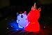 Unicorn Nightlight Pink, with color changing led