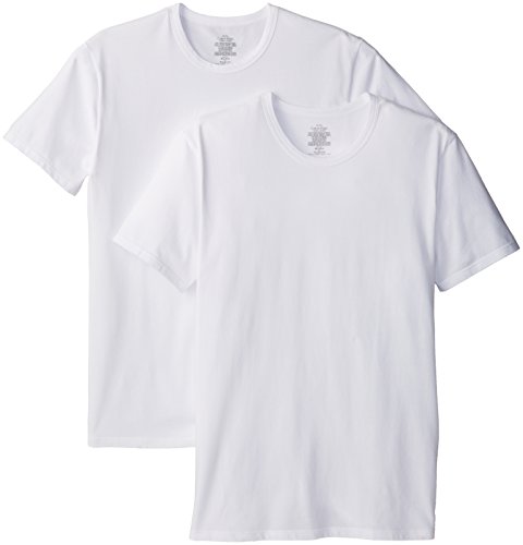 Calvin Klein Men's 2-Pack Cotton Stretch Crew Neck T-Shirt, White, Large