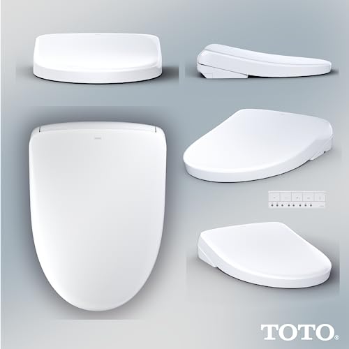 TOTO® WASHLET®+ S7A Electronic Bidet Toilet Seat with EWATER+® Bowl and Wand Cleaning, Auto Open and Close Contemporary Lid, Elongated, Cotton White - SW4736AT40#01