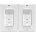 TOPGREENER TDOS5-W-2PCS Motion Sensor Light Switch, PIR in Wall Sensor Switch, Occupancy Sensor Light Switch 150W LED/CFL, 1/4HP, Wall Plates Included, Neutral Wire Required, White, 2 Pack