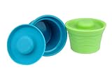 Kinderville Bigger Bites Storage Jars (Set of 2, Blue/Green)
