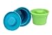 Kinderville Bigger Bites Storage Jars (Set of 2, Blue/Green)