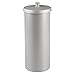 mDesign Toilet Paper Roll Holder, Bowl Brush, Wastebasket Trash Can for Bathroom - Set of 3, Gray