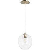 Quorum 61-80 Transitional One Light Pendant from Numen Collection in Brass Finish,